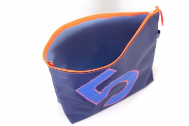 wasserdichte Persennningkosmetiktasche in dunkelblau mit blauer 5